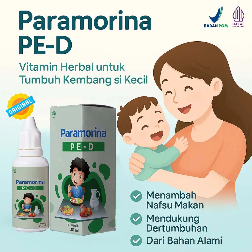 Paramorina PE D Pickyeater 30ml | Vitamin Herbal Anak 6 Bulan+ | Dukung Nafsu Makan