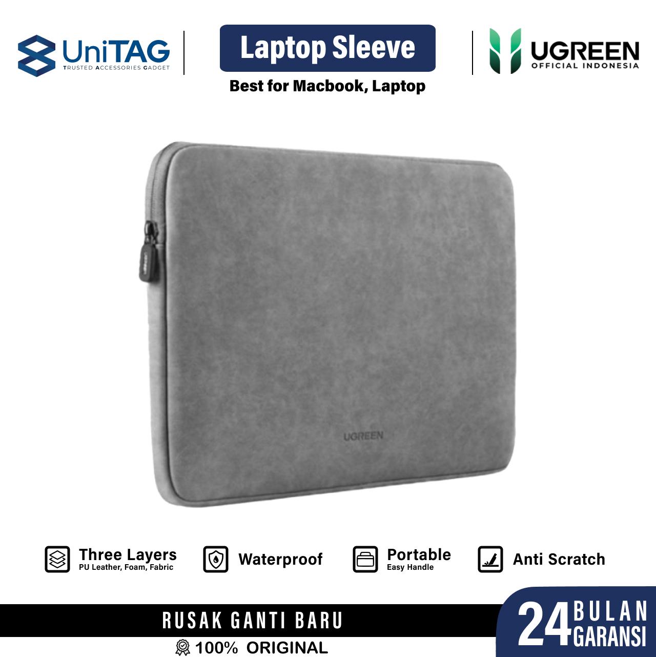 UGREEN Laptop (13"-14") Tas Laptop Magnetic Sleeve Case - Gray LP407 20432