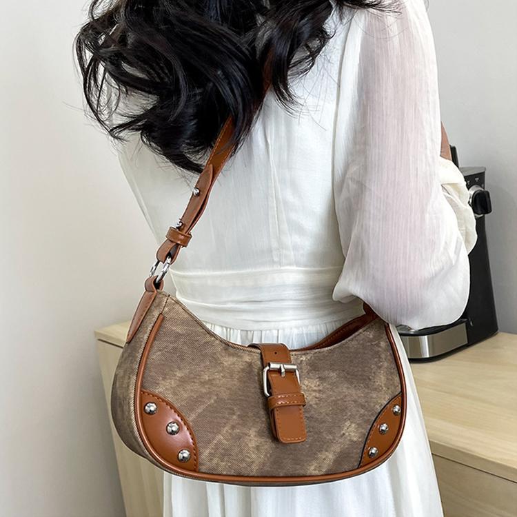 Product Introduction of Tas Bahu Keling Retro Wanita Tas Ketiak Vintage Perancis Tas Kecil Sederhana Temperamen Tas Selempang Fashion Shoulder Bag Korean Style 24