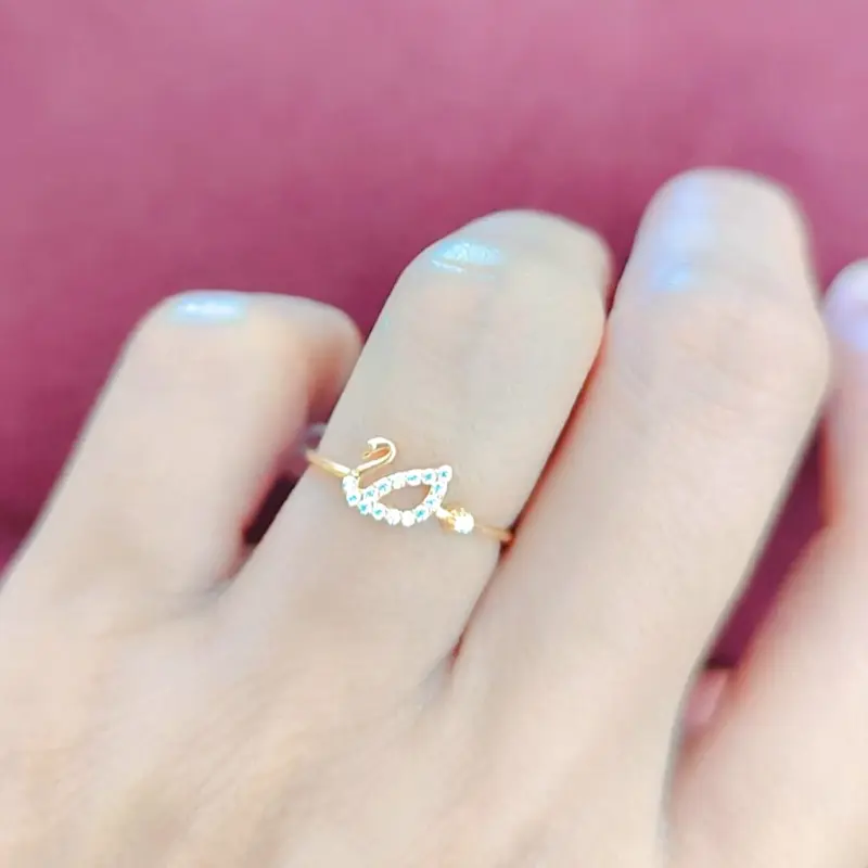 Cincin UBS Model List Variasi Permata Kadar Muda 8K Macan Gold 7