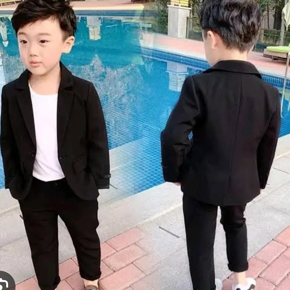 jas almamater laki-laki usia 13-16 tahun Lengan panjang Polos Fashion Anak