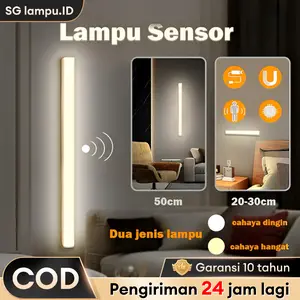 【Garansi 10 tahun】Lampu Sensor Gerak Magnetic Motion Sensor Lampu Belajar Lampu Lemari Darurat Portable Rechargeable Menggunakan pengisian daya USB cahaya putih  Lampu malam Lampu strip Lampu LED tempel Lampu magnetik multifungsi kamar tidur