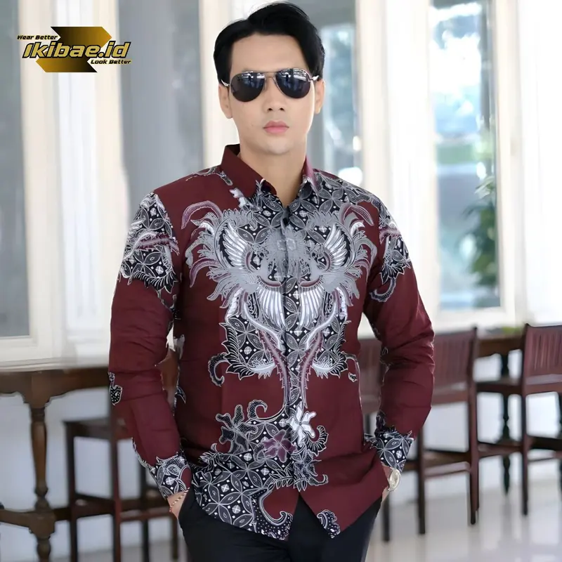 NEW KEMEJA BATIK PRIA TERBARU FORMAL CASUAL LENGAN PANJANG NYAMAN ELEGAN 3
