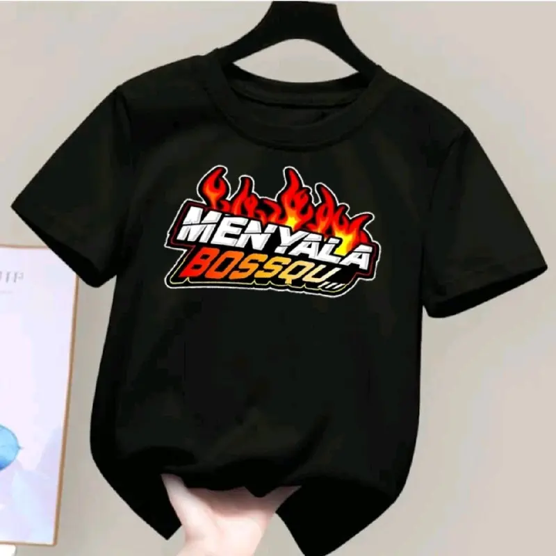 Kaos anak unisex usia 2-10 MOTIF Menyala Bossqu Pakain anak cewek cewok Perempuan Katun Bayi Cowok Combed Cotton Distro 1