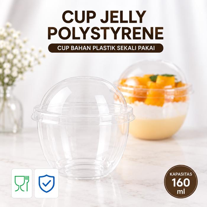 Gambar DONY'S PERABOT Cup Puding 160 Ml + Tutup | Cup Dessert Bulat | Wadah Puding Kue Polystyrene BPA Free dari Dony's Perabot Kab. Gresik Tokopedia