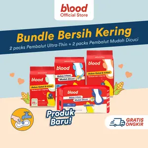 Bundle Bersih Kering | Bundle Pembalut Jagung Blood, Pembalut Ultra-thin 2 Packs dan Pembalut Mudah Dicuci 2 Packs