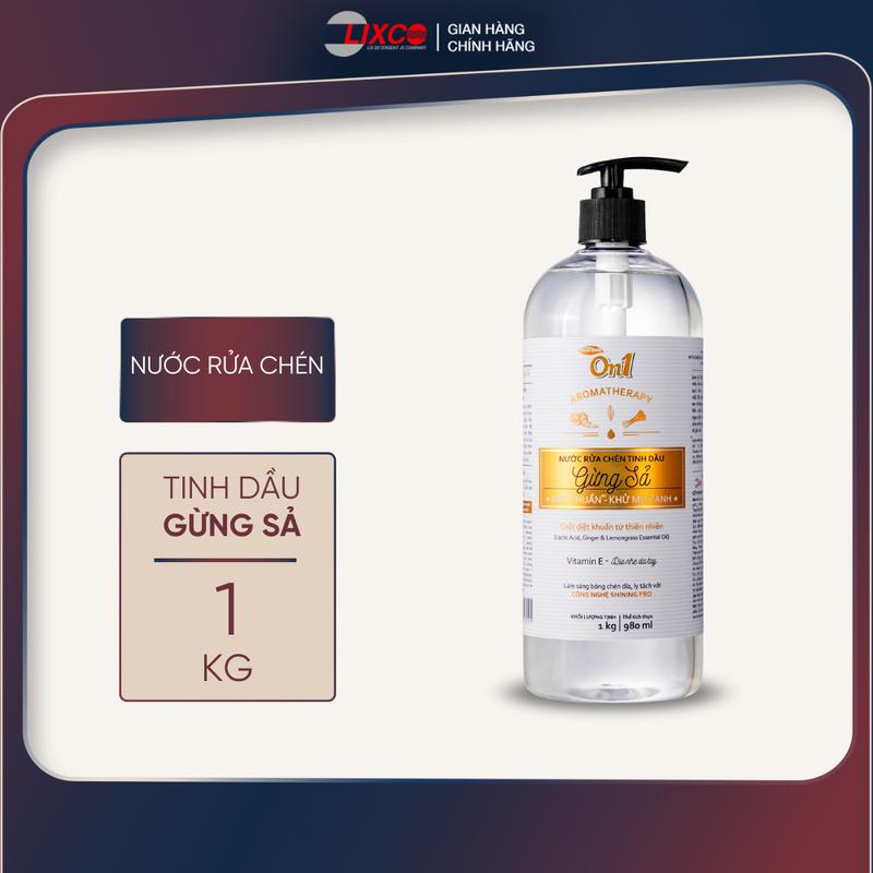 Nước rửa chén On1 1Kg Tinh dầu gừng sả dung tích N5503