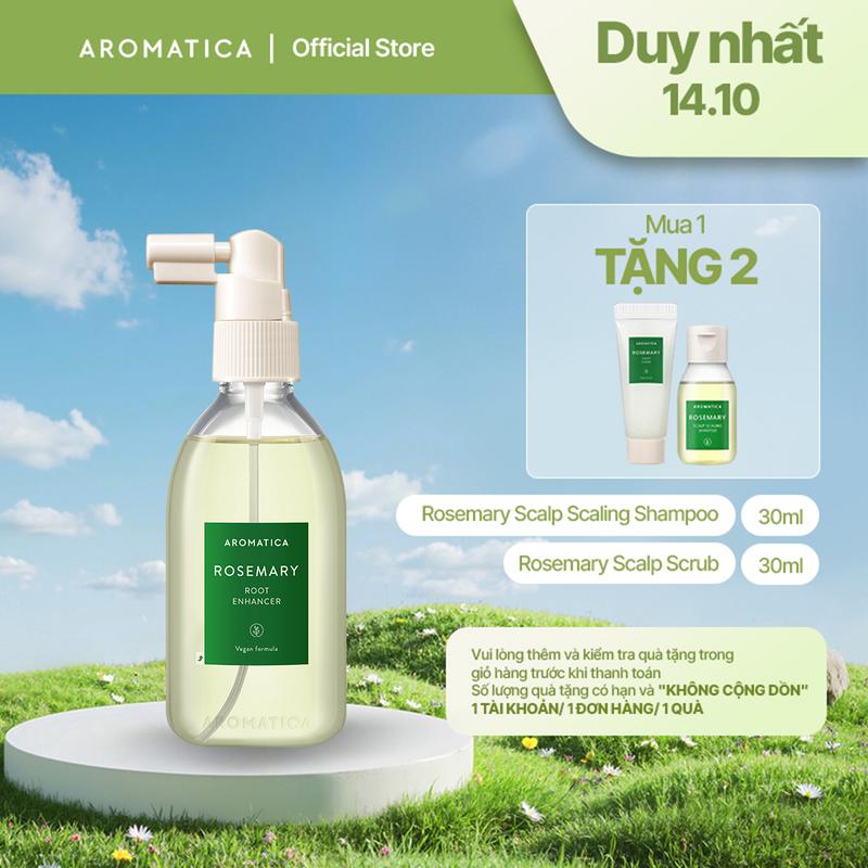 [LIVE] Xịt Dưỡng Chân Tóc Hương Thảo Aromatica Rosemary Root Enhancer 100ml Dưỡng Tóc