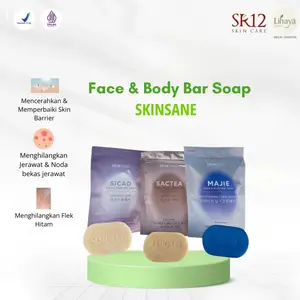 SKINSANE Sabun Mencerahkan SR12 Formula Alami untuk Kulit Lebih Cerah Sehat Menghilangkan Jerawat Noda Flek Hitam