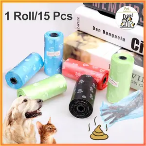 Cakar Kucing Warna-warni Hewan Peliharaan Kantong  1 roll/15 pcs Persediaan Hewan Peliharaan