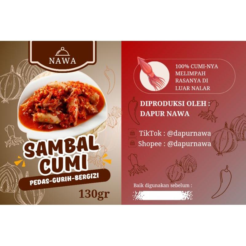 SAMBAL SAMBEL CUMI CAKALANG PETE CABE IJO TERI BALADO EBI KEMASAN 130gram 0
