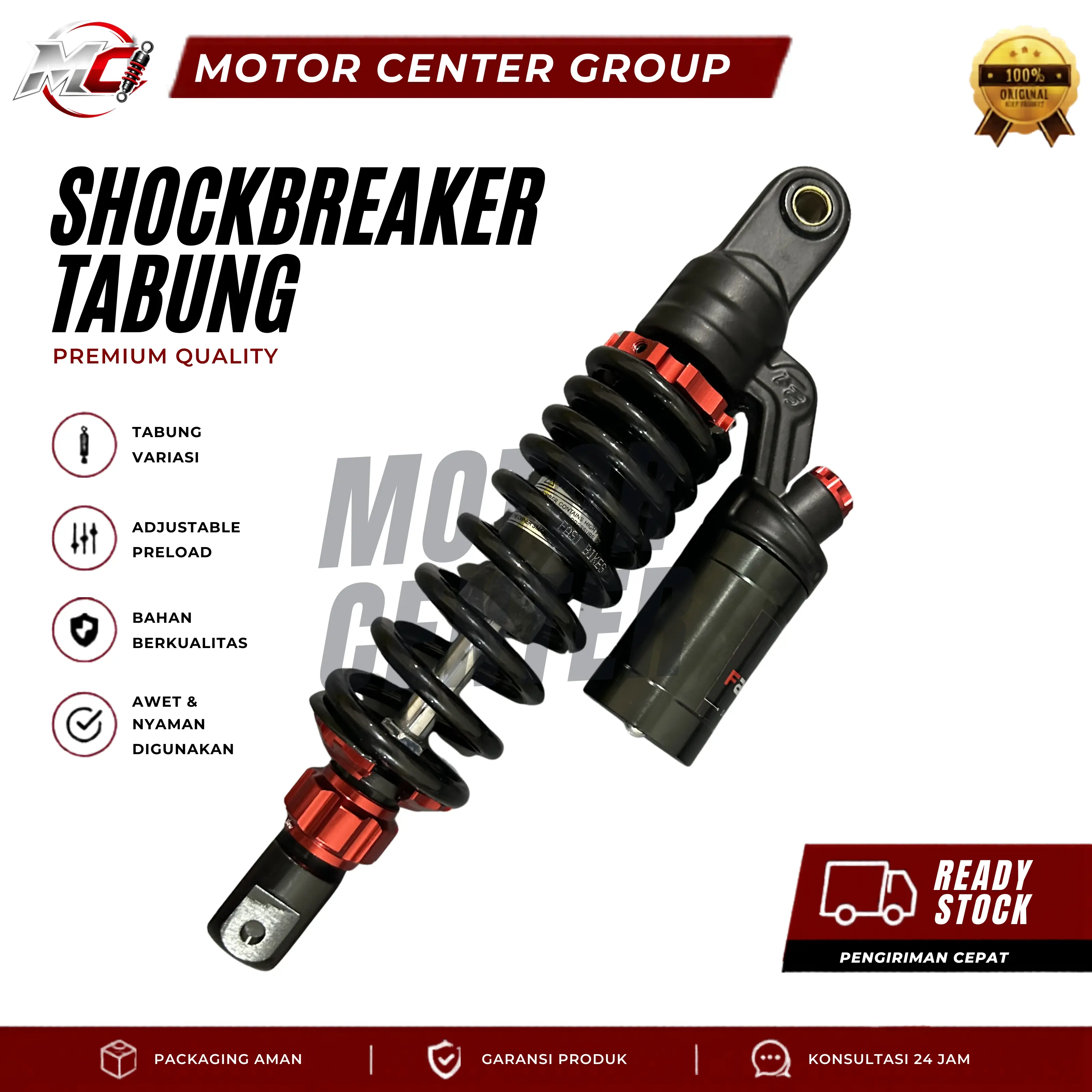 {MOTOR CENTER} SHOCKBREAKER TABUNG ATAS FAST BIKES 96 SHOCK BELAKANG MODEL KTC EVO VARIO SCOOPY BEAT MIO SPACY XEON DLL