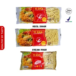 Mie Telur YiJian Mie Telur Egg Noodle Mie Kecil Mie Lebar 200 gr