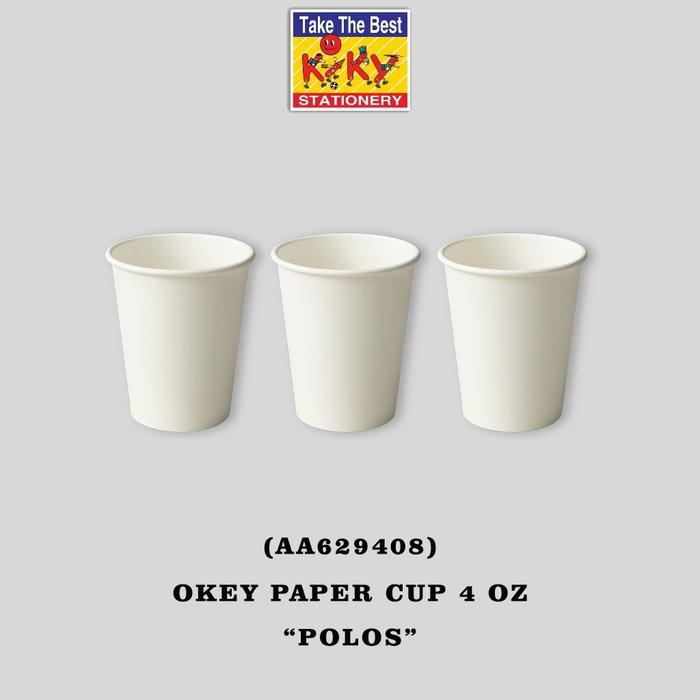 Gambar OKEY Paper Cup 4 Oz -1 Pack isi 50 Pcs Gelas Kertas Kopi Tahan Panas - Polos dari Kiky Stationery Kota Administrasi Jakarta Barat 2 Tokopedia