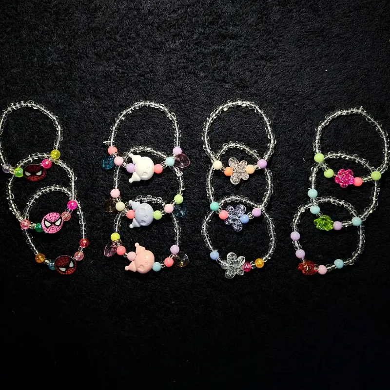 Gelang Mute Manik Karakter Tali Karet harga /1lusin (12pcs) 4