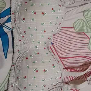 Bra Busa Tipis Tanpa Kawat Wanita Sport BH Korea Flower Fashion Bralette 9038 beha coquette