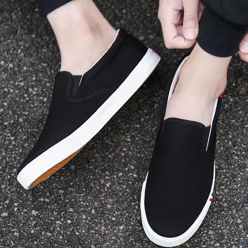 Keeping Sepatu Slip On Pria Original Sepatu Hitam Cowok Sneakers Slop Wakai Spatu Kasual KSC406 6