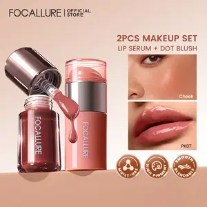 [Official] FOCALLURE 2PCS Makeup Set Toasted Cream Dot Blush & Toasted Plumping Lip Serum