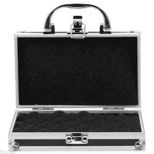 Aluminum Case 7Inch Lock Metal Briefcase Ripple Foam Hard Aluminum Carrying Case Men Universal Portable Tool Case Laptop Luggage