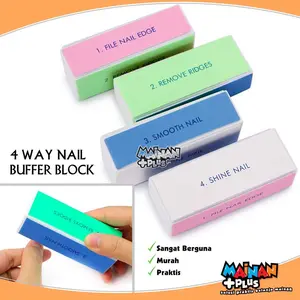 Pengasah Pengkilap Kikir Kuku 4 Way Nail Buffer Block Nail Polisher