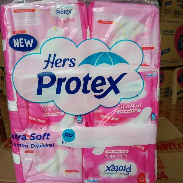 1 tas isi 6 pack HERS PROTEX PINK tanpa sayap isi 8 lembar 1