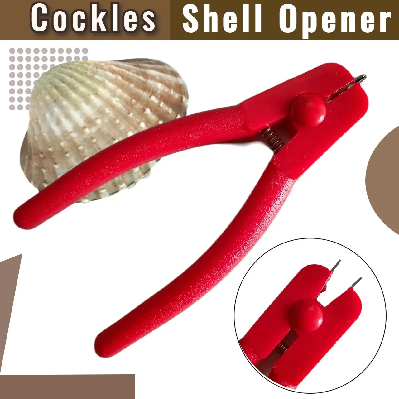 Opener Cockles Clam Cashew Opener Without Hurt Nail Shell Si Hum Seafood Kitchen Food Tool (Length: 13cm) Plastic Utensils