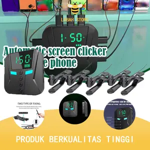 Auto Clicker Alat Tap Tap Layar untuk Smart Phone Multifunctional Layar Ponsel Klik Otomatis Auto Klik untuk Live Streaming/tiktok/instagram/bigo/mico/snackvideo 1 head 2 heads 4 heads 8 heads(Membutuhkan perangkat host untuk digunakan)