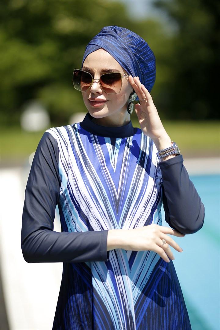 Product Introduction of Muslimah Swimming Suit 3 Pieces Set Women Swimming Suit Long Sleeve Swimwear Hijab Swimsuit Plus Size 33