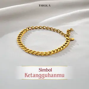 THIQLA - Gelang Sisik Naga Besar MAHARANI - Gelang Adjustable Wanita Latina Style utk Tangan Kecil atau Besar - Stainless Steel Mirip Gelang Naga Titanium Ori Anti Karat
