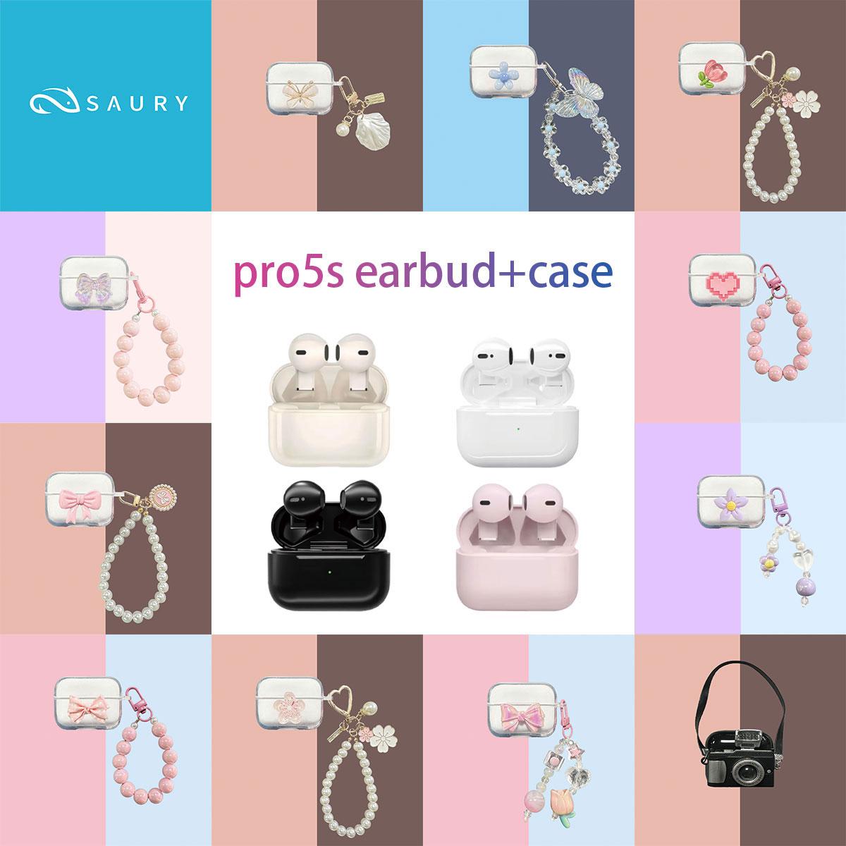 หูฟังบลูทูธ รุ่น Pro5S (หูฟัง+เคส) เชื่อมต่อ iPhone และ Andriod