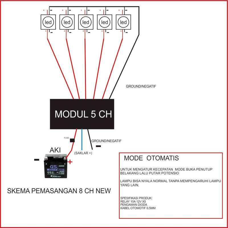 ALAT PENGEDIP LAMPU WATT BESAR MODUL MATRIX 5