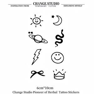 Hình Xăm Tạm Thời, Hình Ảnh Nhỏ Dễ Thương, Thích Hợp Cho Móng Tay, Kéo Dài Trong 15 Ngày, Không Thấm Nước Và Chống Chà Xát. Hình xăm dán tattoo  sticker