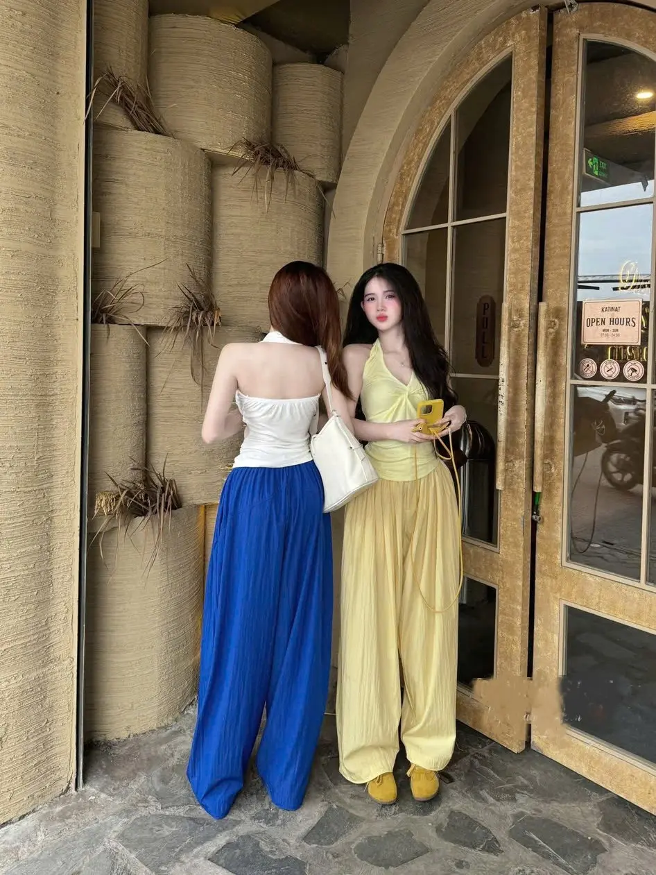 HL23 Set Áo Quần Ống Rộng Dáng Suông Gió Nhăn Mềm Mại Nhẹ Nhàng - Phong Cách Thời Trang Trẻ Trung Tôn Dáng | BigBuy360 - bigbuy360.vn HL23 Set Áo Quần Ống Rộng Dáng Suông Gió Nhăn Mềm Mại Nhẹ Nhàng - Phong Cách Thời Trang Trẻ Trung Tôn Dáng | BigBuy360 - bigbuy360.vn