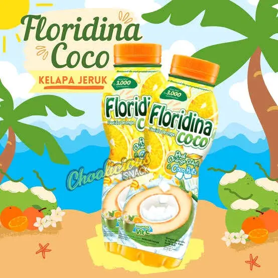 Floridina Orange Coco | Isi 350ml | 3 botol/pcs