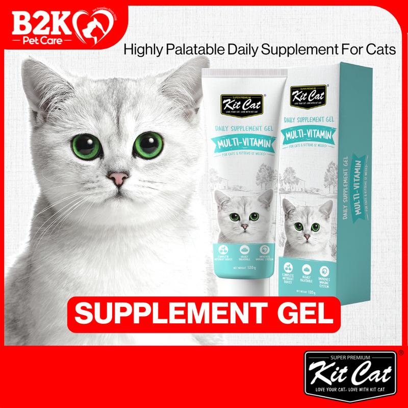 Kit Cat Daily Nutritional Supplement Gel For Cats & Kittens 120g ...