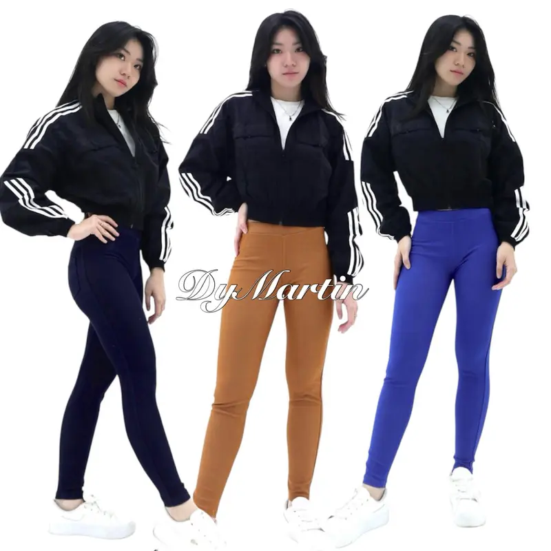 Dymartin - Celana Legging Denim Tebal Big Size Jumbo / Celana Legging Denim Produk Lokal Jeans Wanita 0