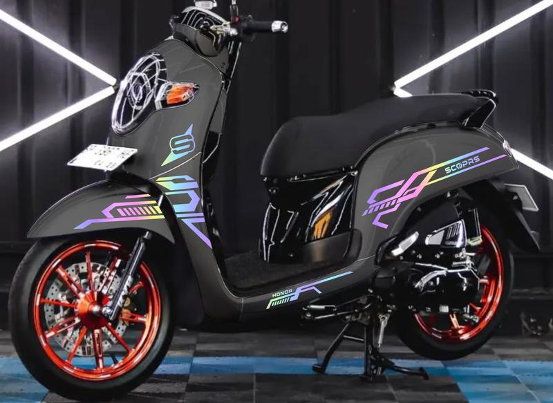 Product Introduction of STRIPING CUTTING STICKER HONDA SCOOPY ALL NEW 2017 - 2021 UNIVERSAL LIS VARIASI STIKER Motorcycle 4