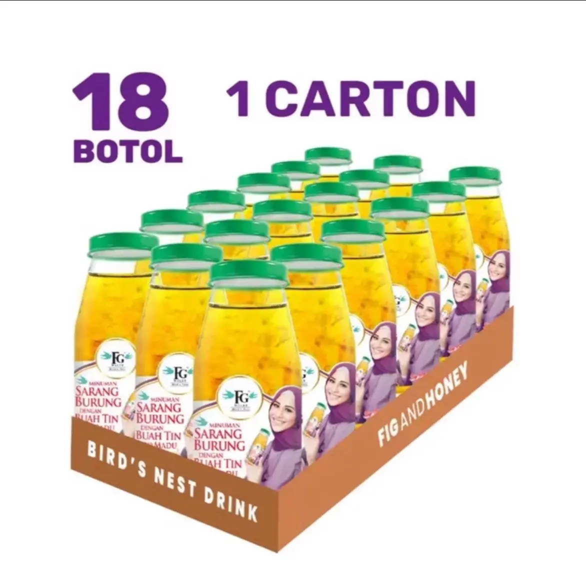 HALAL FGWALET FIG WITH HONEY ( 1 carton 18 bottles ) 180 ml
