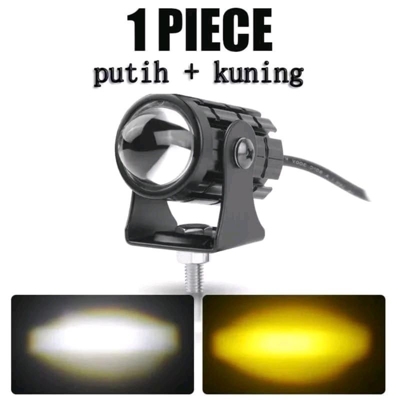 lampu tembak mini sorot Laser Gun LED D2 motor mobil sorot Laser gun 2 warna kuning putih 1