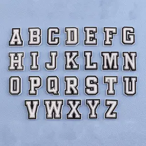 DertA' Mode huruf bahasa inggris A-Z Sandal Shoe Charms Kartun Pin Aksessoris DIY Dapat Dilepas Anak Hadiah Decorate Accessories 0-9