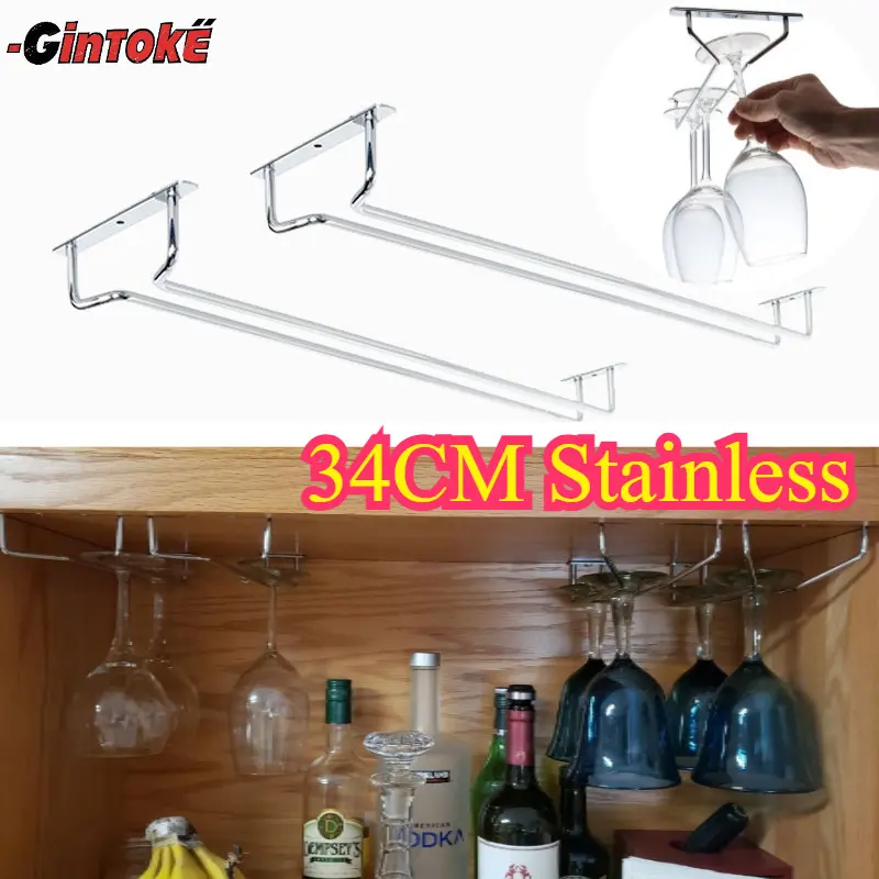 ( SEKRUP)34CM 1 ROWS STAINLESS STEEL RAK GELAS WINE BESI GANTUNGAN GELAS WINE TEMPAT CANGKIR YANG CANTIK SEMPURNA UNTUK PENYIMPANAN BAR DAN DAPUR/GANTUNGAN GELAS/1BARIS RAK GELAS GANTUNG GANTUNGAN TERMURAH BEST SELLER