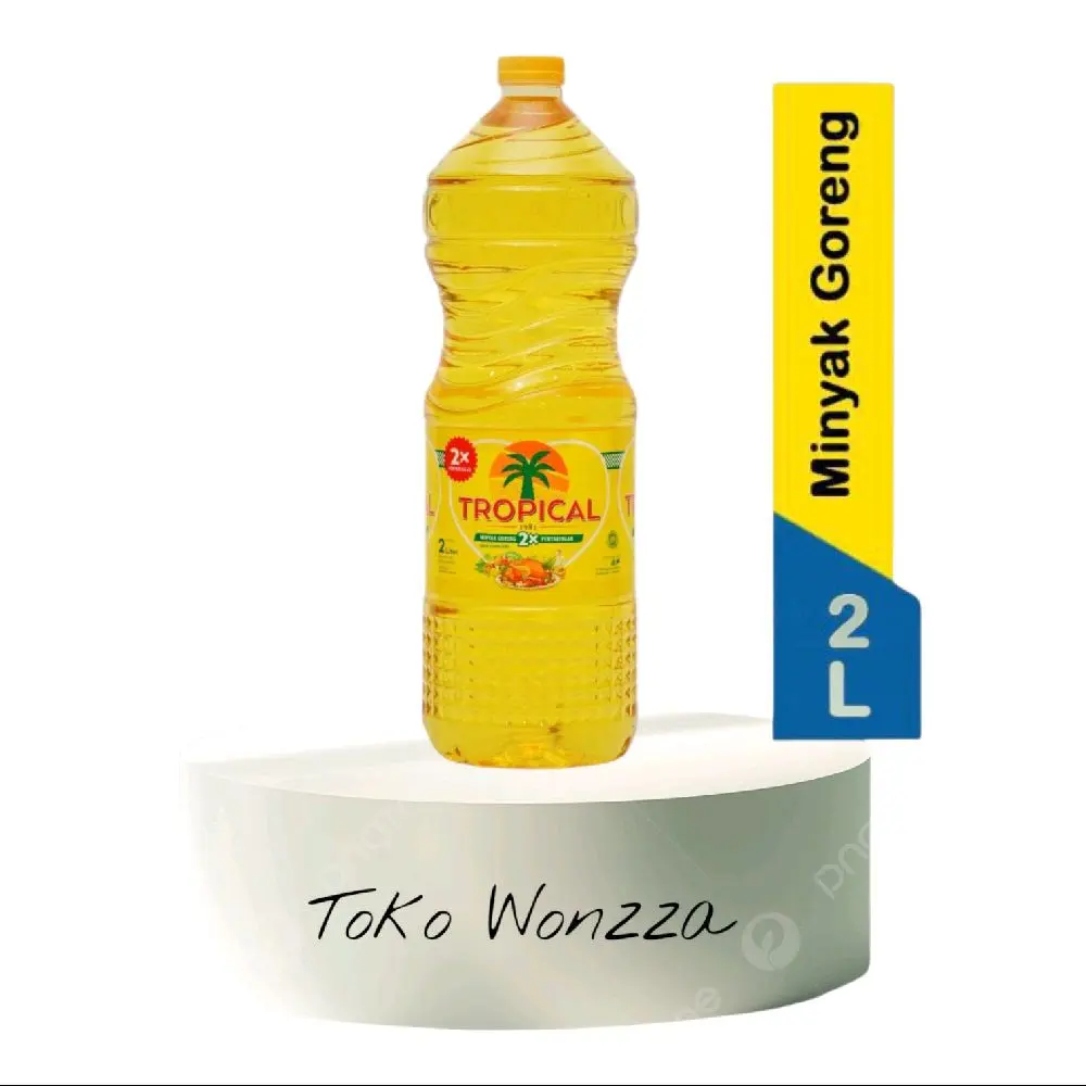 Minyak goreng tropical 2Liter (1 Botol)    Berkwalitas kaya Vitamin rendah kolesterol.