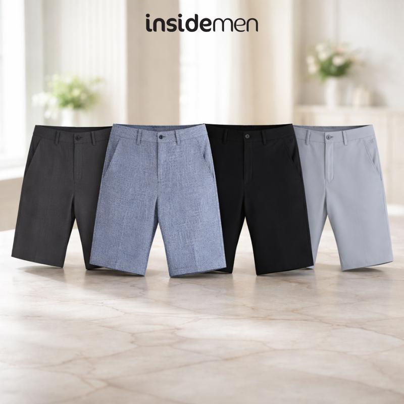 Insidemen - Quần Short Nam mềm mịn chống nhăn nhàu Regular Fit ISO002AS1