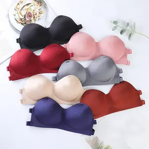 【khaefashion】BR014 Bra BH Kemben Wanita Model Tanpa Kawat Plus Tali Penggait Bahan Halus