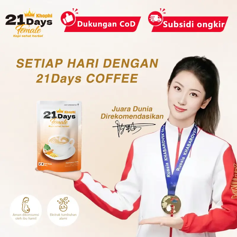 [21 DAYS] Queen Coffee 100gr -21 DAYS Female Kopi Dengan Gula Aren 8X Zat Aktif Lancarkan Siklus Wanita 0