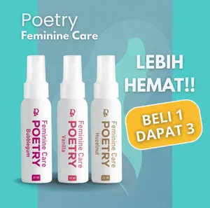 BELI 1 DAPAT 3 Poetry Feminime Care Spray Sweet Aromatic,Mencerahkan&Mengencangkan Area Kewanitaan