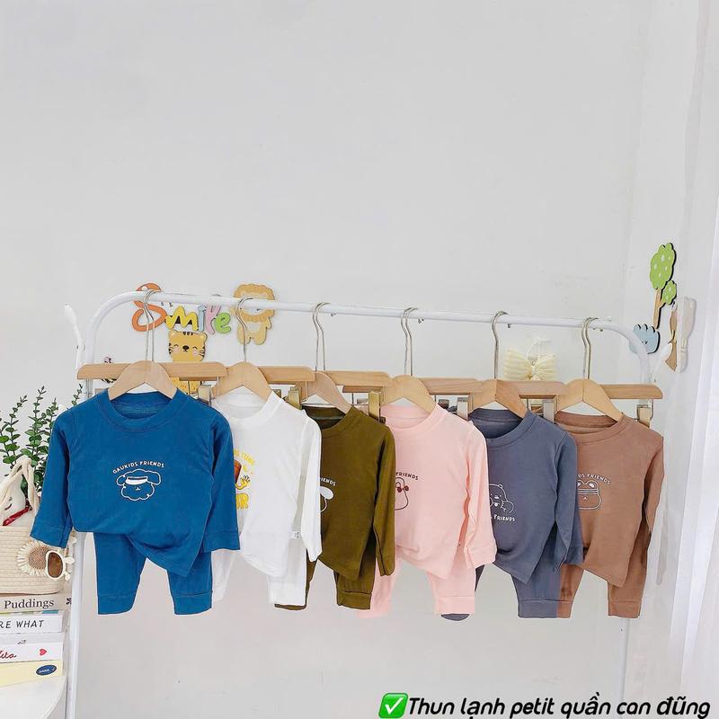 Bộ quần áo dài tay GAUKIDS thun lạnh quần CAN ĐŨNG cho bé 4 đến 15kg