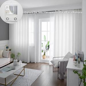 【Modelo Grueso】137CM*230CM Cortina de Tela Transparente Transmite Luz Sin Dejar Ver el Interior Tela Transparente Gruesa Anti-Arrugas y Fácil de Limpiar Cortina de Tela Transparente para Crear Atmósfera