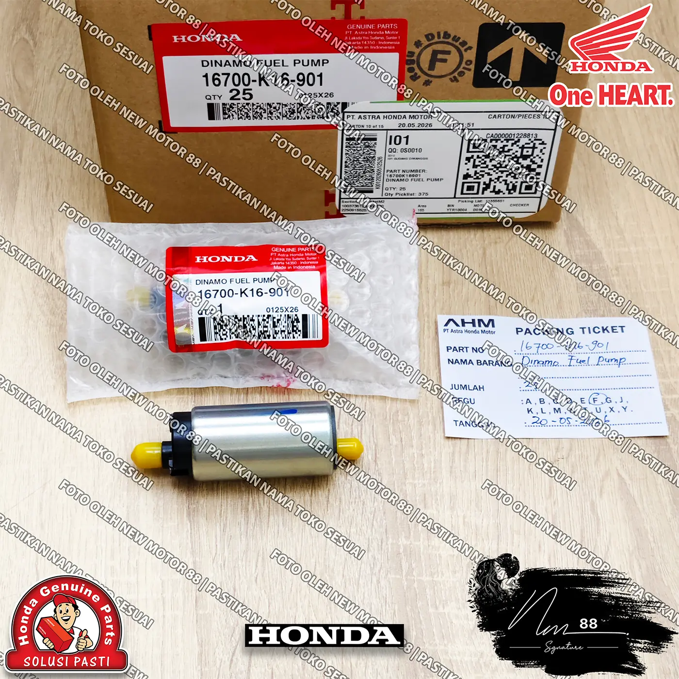 Rotak Dinamo Fuel Pump Rotak Pulpam BeAT FI eSP Vario 110 FI Vario 125 FI Scoopy FI eSP BeAT POP Kualitas Original 16700-K16-901