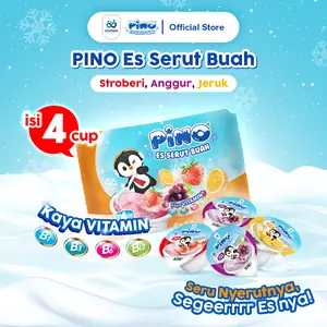 Pino Es Serut Buah 1 Bag (Isi 4 Cup) - Anggur, Strawberry, Jeruk
